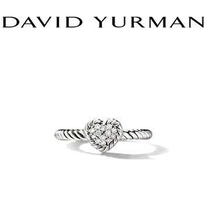 David Yurman Petite Pave Heart Ring with Diamonds